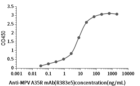 A35R抗体（R383e5）ELISA检测结果