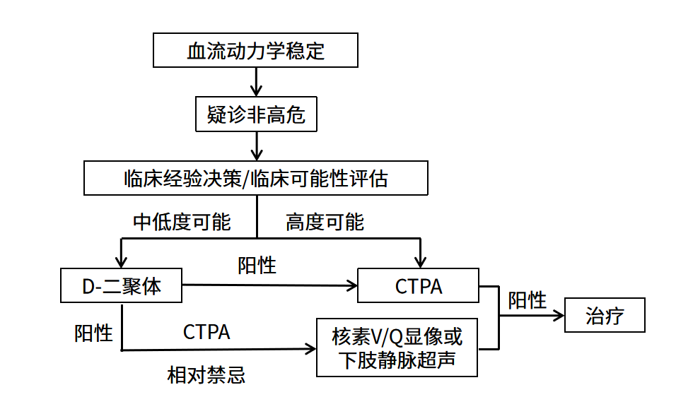 非高危肺血栓栓塞症诊断流程